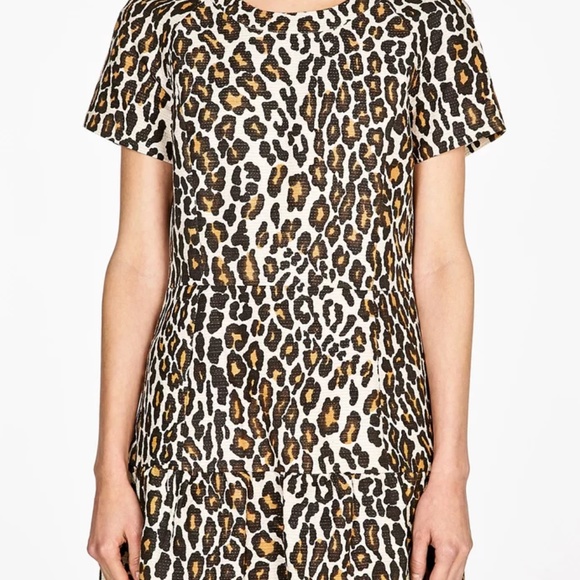 Sea Leopard-Print Ruffle Dress - SIZE SMALL - Picture 9 of 9